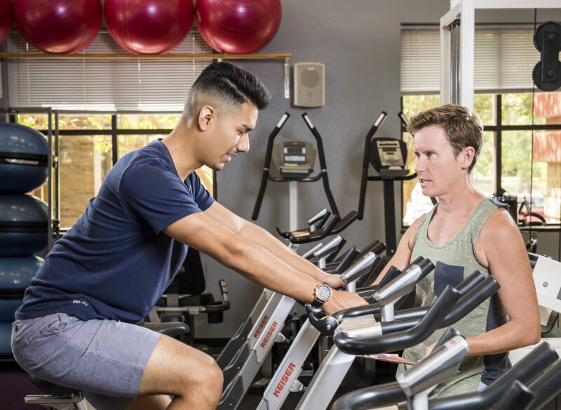 ACC Exercise Science students pose for a program promotional poster image on Monday, July 16, 2018, at the Riverside Campus.